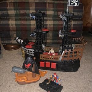 Imaginext Pirate Ship & extras